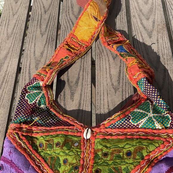 Patchwork mirrored Sea Shell Boho Chic Bag - Picture 4 of 10